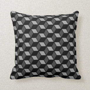 3D Black Optical Illusion Cushion