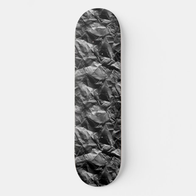 3d Black Rough Texture Paper Pattern Design  Skateboard (Front)