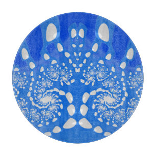 3D Blue and White original design  Cutting Board