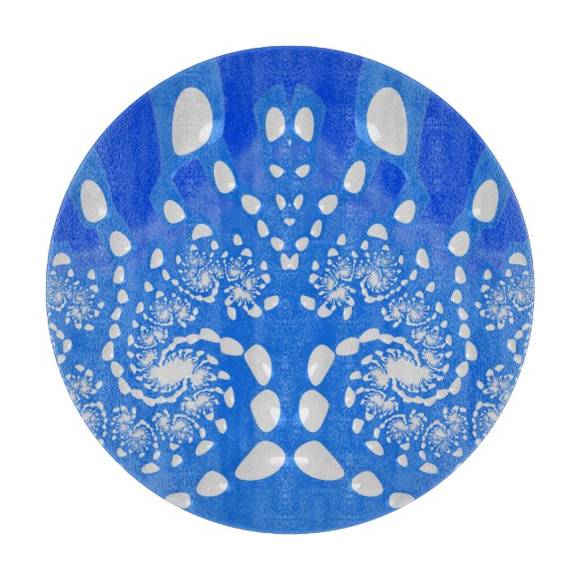 3D Blue and White original design  Cutting Board (Front)