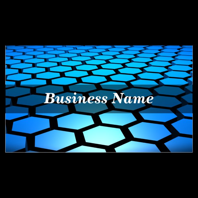 3D Blue Hexagons Background Business Card (Creator Uploaded)
