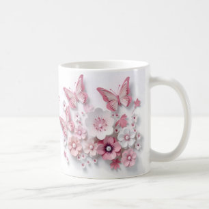 3D-Blush-Bloom-Butterfly-Dream Coffee Mug