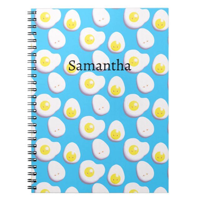 3D Boiled And Fried Eggs Notebook (Front)