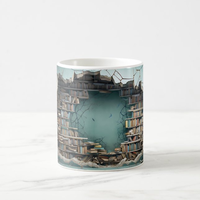 3D Bookshelf  Mug (Center)