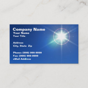 3D Bright Star Against Evening Sky Business Card