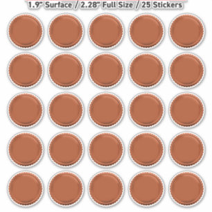 3D Burnt Orange Seal Foil Starburst Award Medal 25