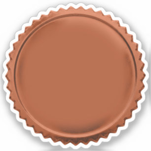 3D Burnt Orange Seals Foil Starburst Award Medal