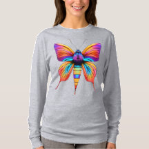 3D BUTTERFLY PRINT FULL SLEEVES T-SHIRT