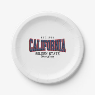 3D California Paper Plate