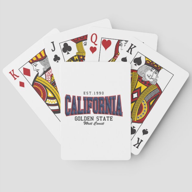 3D California  Playing Cards (Back)