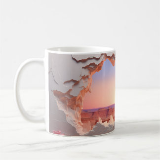 3D Canyon at Dusk design Coffee Mug