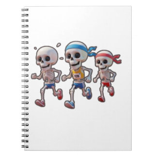 “3D Cartoon Skeleton Race • Funny Running Skeleton Notebook