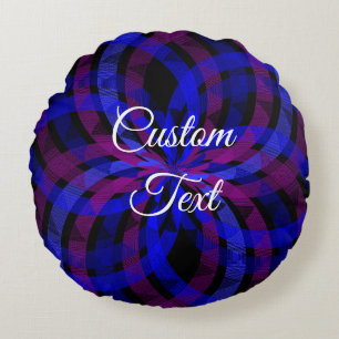 3D Centre Flower Petal Round Pillow
