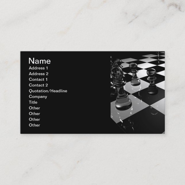 3d_chess_board_wallpaper_3d_models_3d_wallpaper_19 business card (Front)