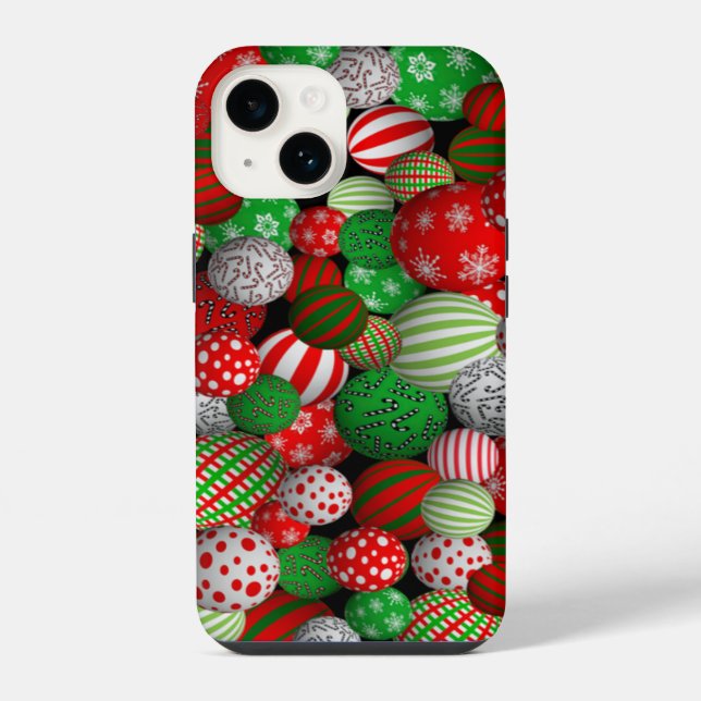 3D Christmas Balls iPhone Case (Back)