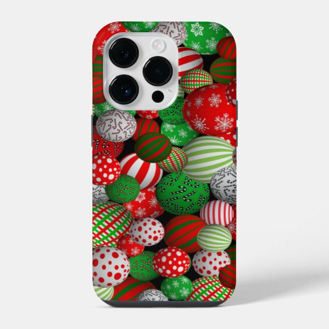 3D Christmas Balls iPhone Case (Back)