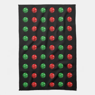 3D Christmas Balls Tea Towel