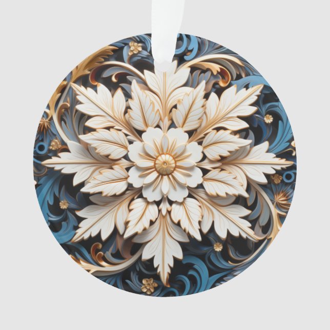 3d Christmas Flower Ornament (Front)