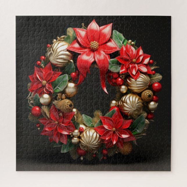 3D Christmas Wreath Puzzle (Vertical)