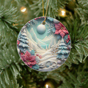 3D Chrsitmas Ceramic Tree Decoration