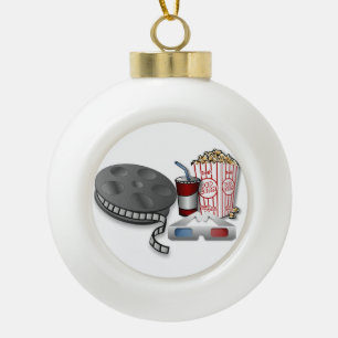 3D Cinema Ceramic Ball Christmas Ornament