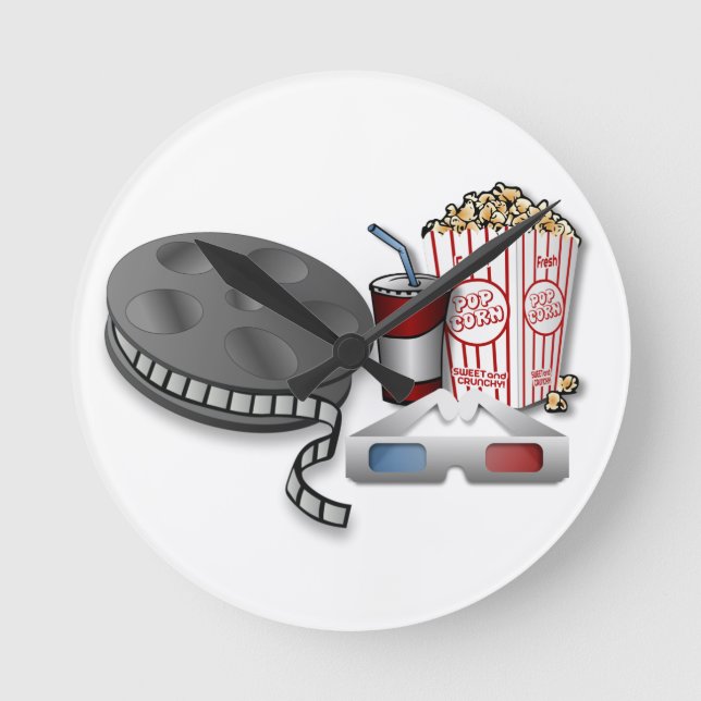 3D Cinema Round Clock (Front)