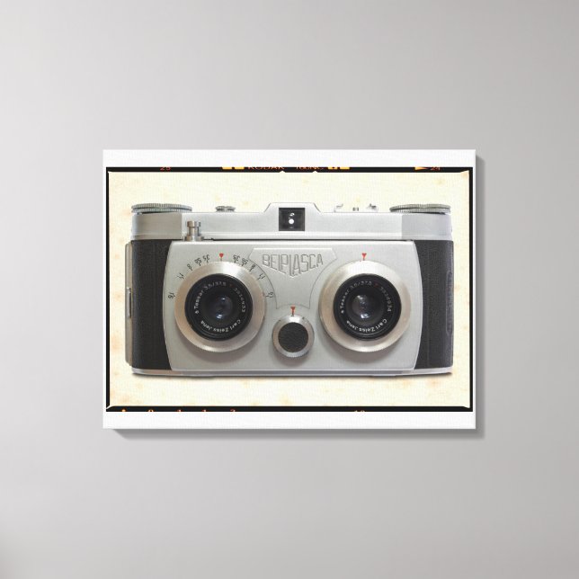 3D Classic Camera Canvas Print (Front)