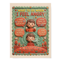 3D Clay Angry Kids Emotion Management Educational
