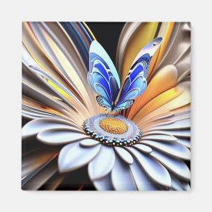 3D Colourful Flower and Butterfly Magnet