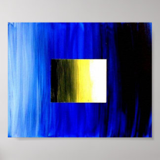 3D Cool Design Blue Square by Teo Alfonso Poster