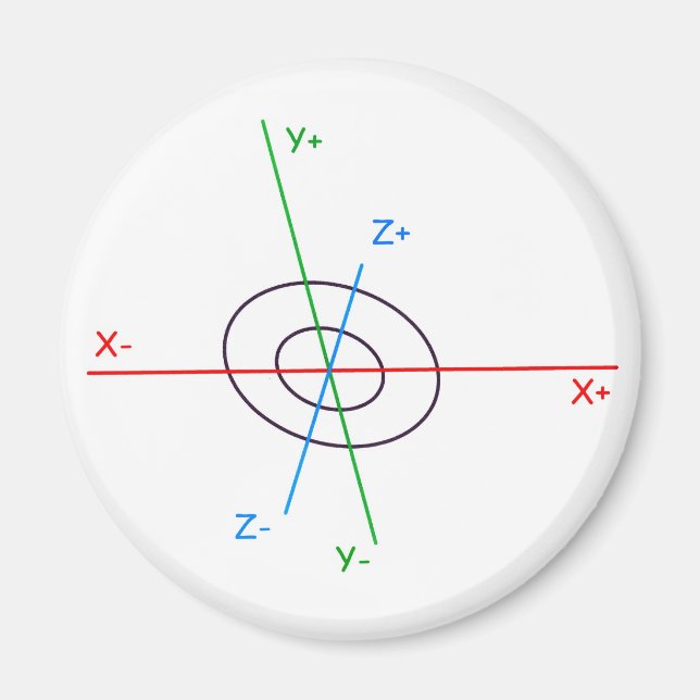3D coordinate cross Magnet (Front)