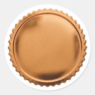 3D Copper Foil Seal Starburst Award Medal