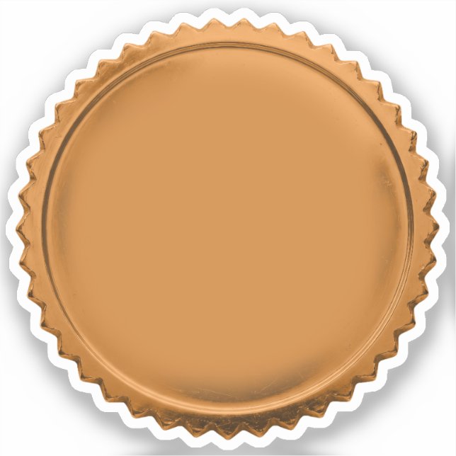 3D Copper Foil Seal Starburst Award Medal (Front)
