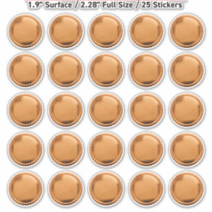 3D Copper Foil Seal Starburst Award Medal x25