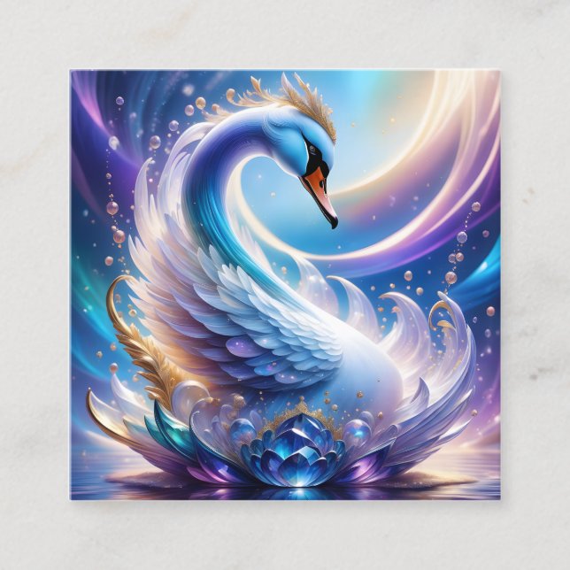 3d. Crystal Swan is a 3D printing company that cre Square Business Card (Front)