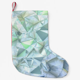3D crystal triangle, illustrative rendering. Small Christmas Stocking