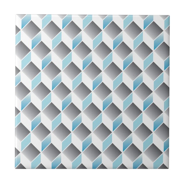 3d cube pattern - geometric design -seamless tile (Front)