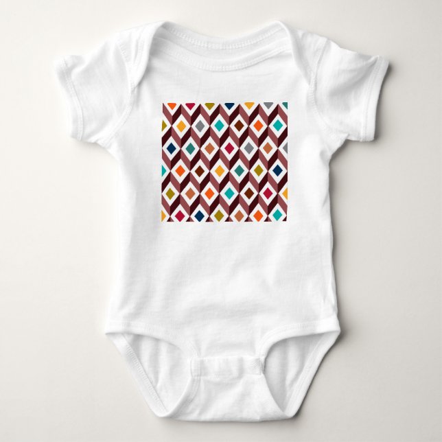 3D Cubes Baby Bodysuit (Front)