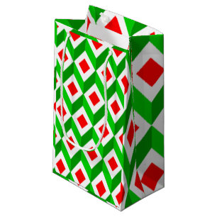 3D Cubes Christmas Small Gift Bag