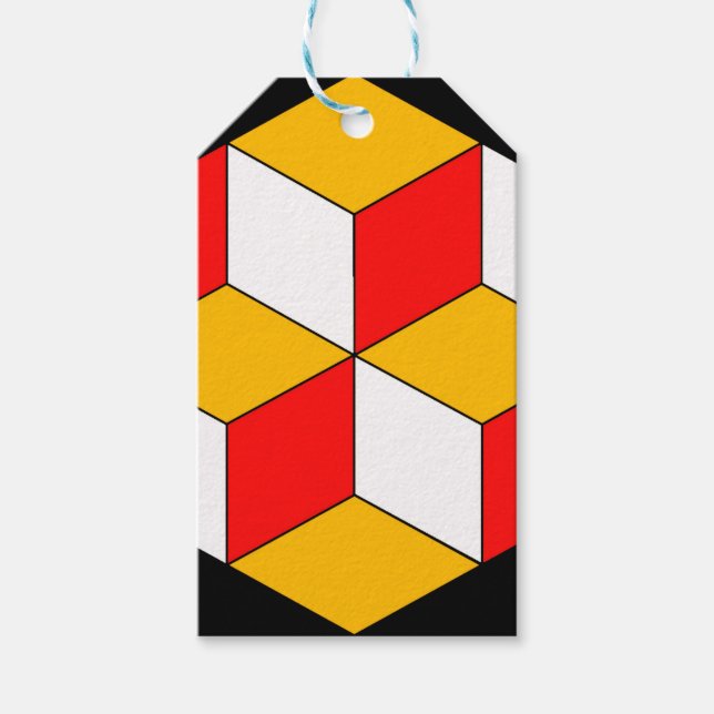 3d cubes gift tags (Front)