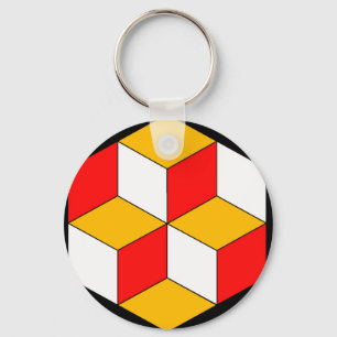 3d cubes key ring