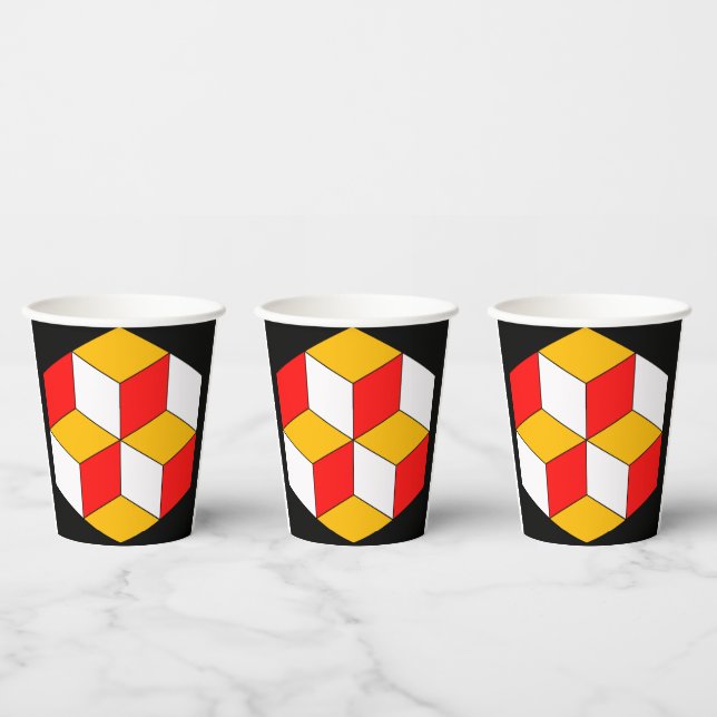 3d cubes paper cups (Multi)
