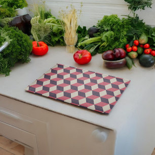 3d Cubes Pattern Cutting Board