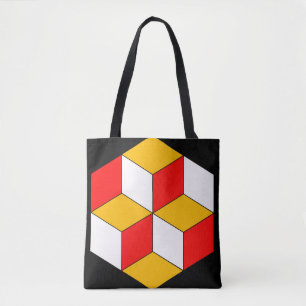 3d cubes tote bag