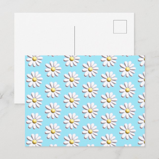 3D Daisy Flower Postcard (Front/Back)