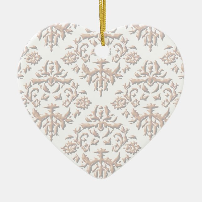 3D Damasks Ceramic Tree Decoration (Front)