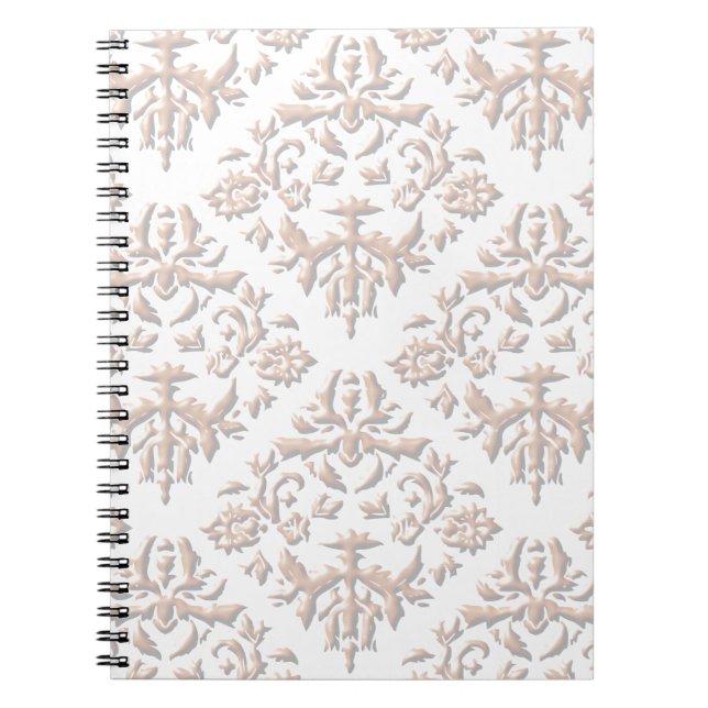 3D Damasks Spiral Notebook (Front)