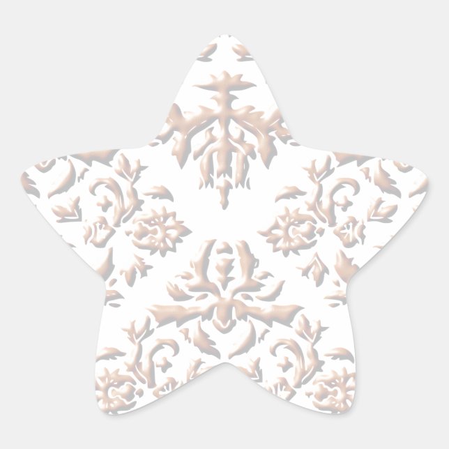 3D Damasks Star Sticker (Front)