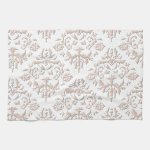 3D Damasks Tea Towel