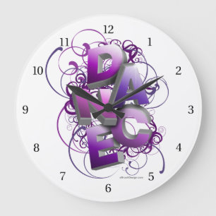3D Dance (summer) Large Clock